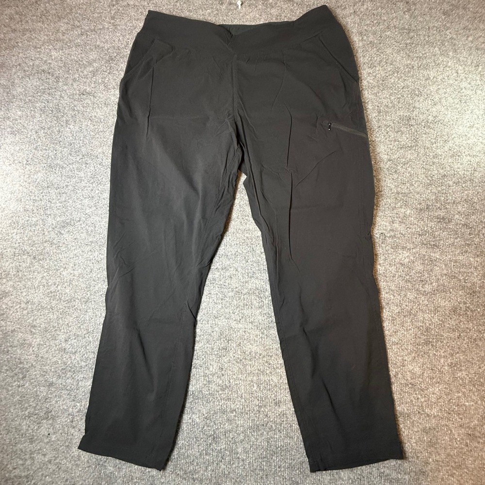 Mountain Hardwear Dynama Womens XL Black Hiking Pant Stretch Lightweight Pull-On